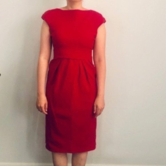 Giambattista Valli Midi Deep Magenta Dress - Picture 1 of 7